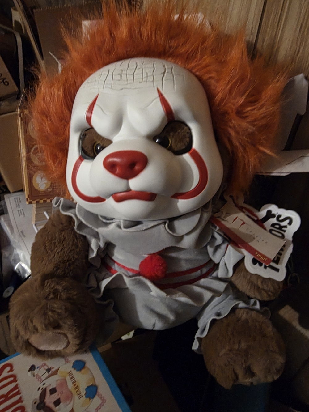 Spirit Orange-Haired Clown Plush with Brown Body Teddy Terrors Pennywise
